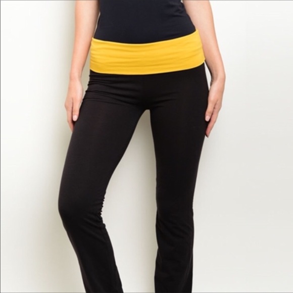 foldover waist yoga pants